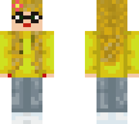 blonde lady with yellow hoodie