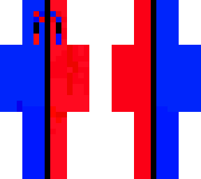 blue and red