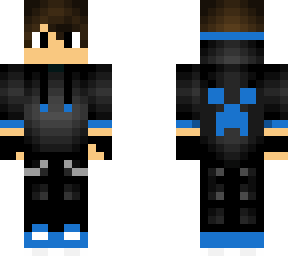 blue gamer with a creeper jacket