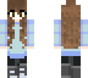 blue hoodie girl