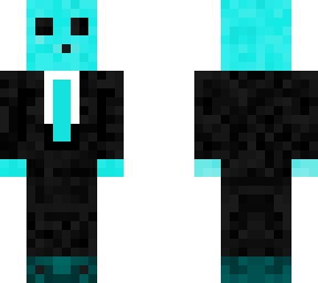 blue slime in a suit
