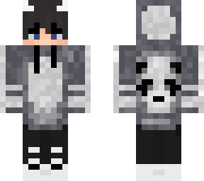 boy with a panda hoodie