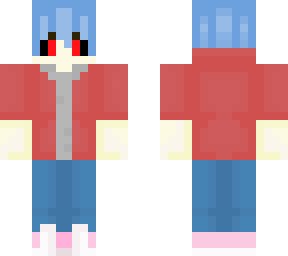 boy with black eyes and a red hoodie