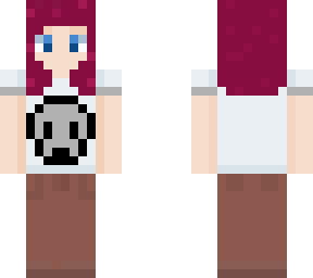 girl red hair skull shirt