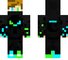 green and blue boy with brown hair