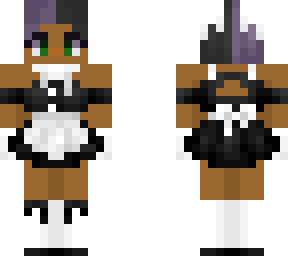 light skin in a maid dress