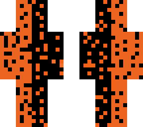 orange and black corrupted skin