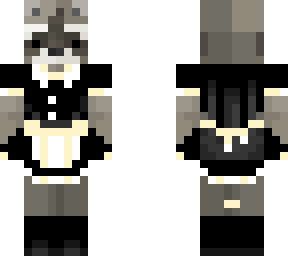 pastel yellow raccoon maid outfit