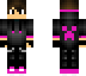 pink gamer with a creeper jacket