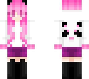 pink panda hoodie girl