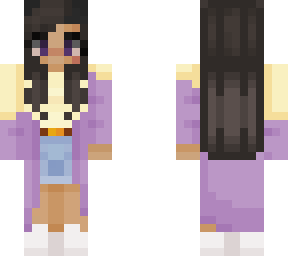 purple cardigan