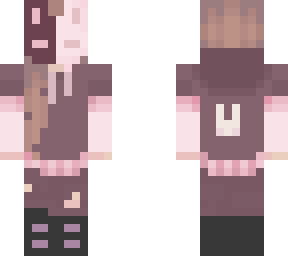 recolored black and pink bunny mask girl