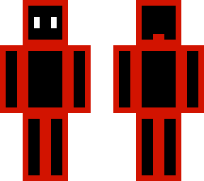 red off black