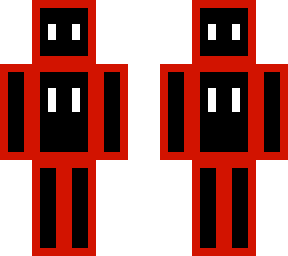 red off black with eyes