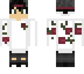 rose white  shirt  boy  (with hat)