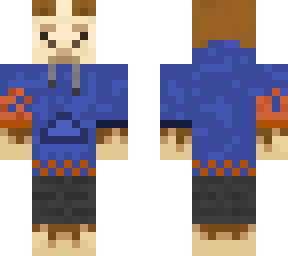 alpaca with blue hoodie