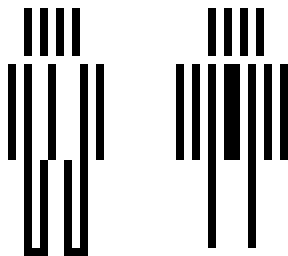 black and white
