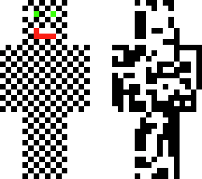 black and white cursed skin