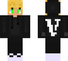 black hooded boy blond