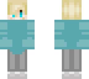 blonde kid with blue sweater