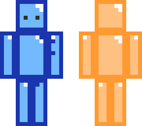 blue and orage slime