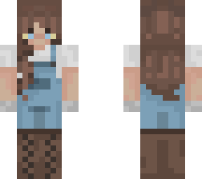 blue overalls + white gloves