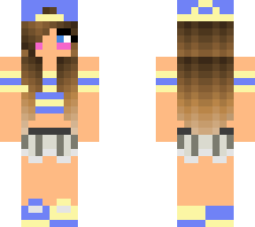 crop striped shirt with hat