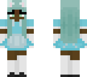 dark skinned blue dressed cat maid *^*
