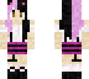 edgy girl skin with panda ears