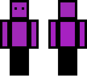 emotionless purple man with pants on