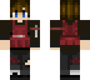 fighter boy skin with red armor and knifes