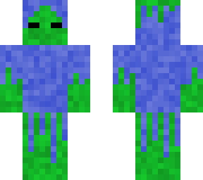 neon drip over blue