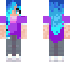 random blue headed girl