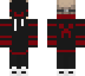 red and black masked 3d