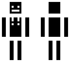 simple black and white robot