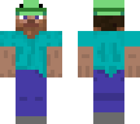 steve with frog hat