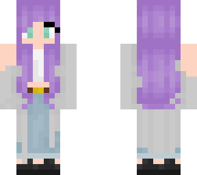 ~ writer's paradise ~ writer girl with purple hair (no glasses version) ~
