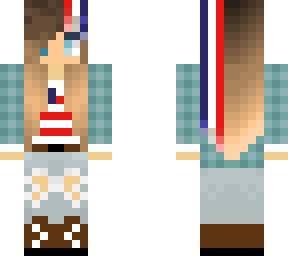 4th of july feme, with dyed hair