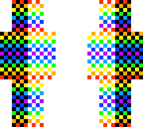 black, white, and rainbow checkers