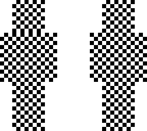 black and white