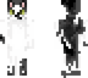 black and white marbled cat