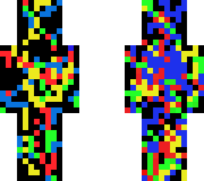 blue red yellow and green scribble