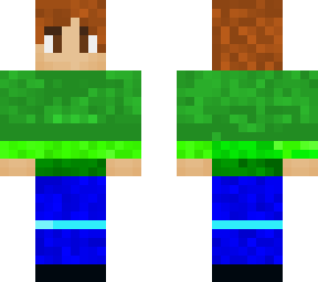 boy green sweater skin