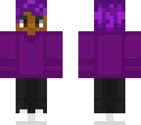 chill purple themed character.