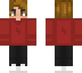 chill red themed character.