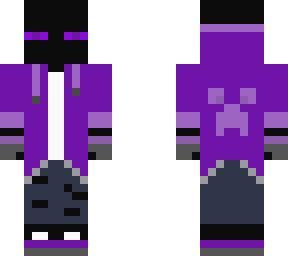 enderman in creeper hoodie
