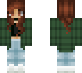 green plaid girl