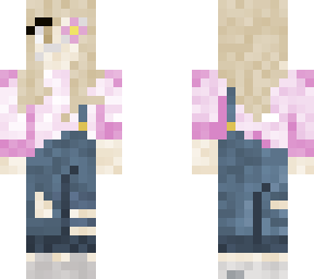 kawaii girl in overalls
