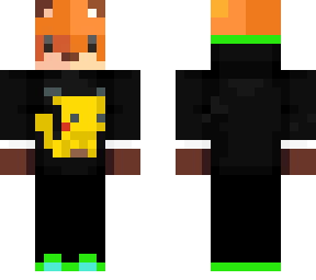 my skin with pikachu hoodie (without laces)