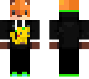 my skin with pikachu hoodie